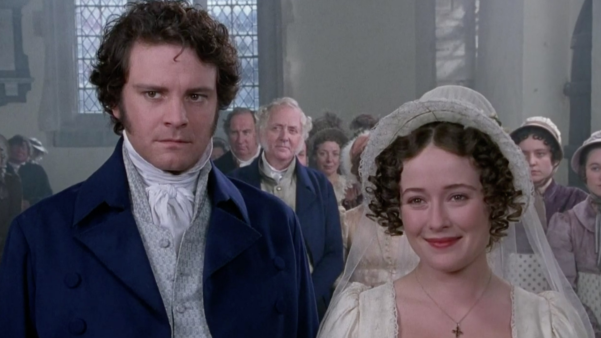 Colin Firth and Jennifer Ehle in Pride and Prejudice. 