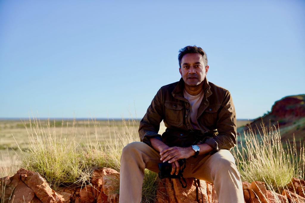 scientist M. Sanjayan in the Australian outback